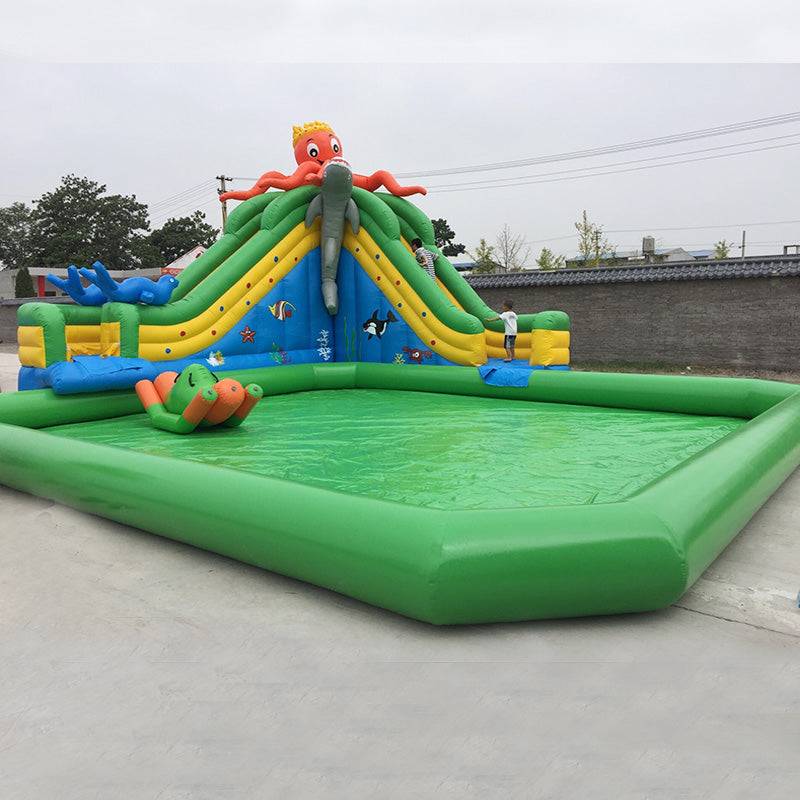 Outdoor Octopus Inflatable Water Park With Blower BARRYLWP025