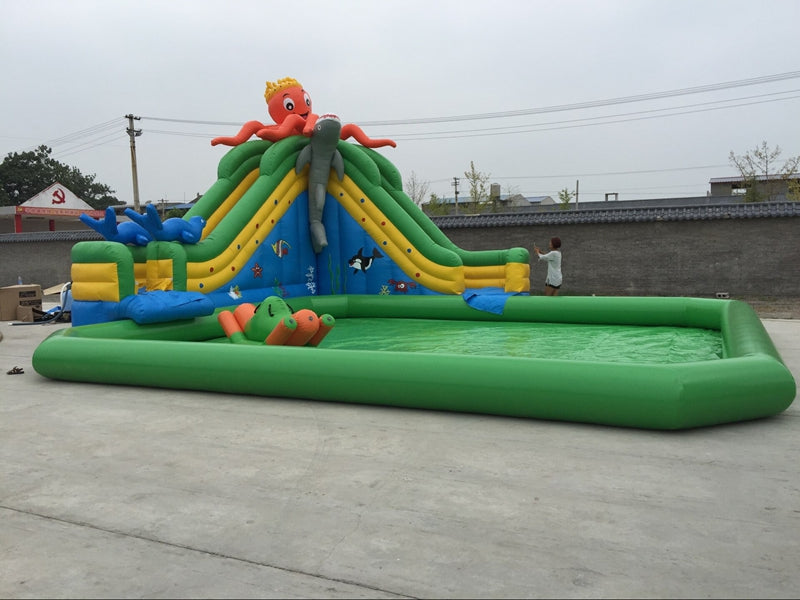 Outdoor Octopus Inflatable Water Park With Blower BARRYLWP025