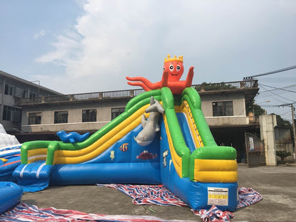 Outdoor Octopus Inflatable Water Park With Blower BARRYLWP025