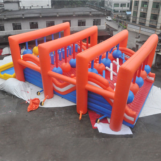 Wrecking Ball Inflatable Water Obstacle Course With Pool BARRYOC06