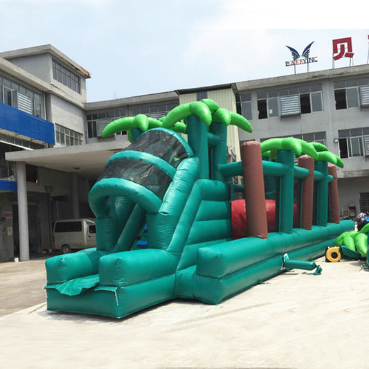 Adult Commercial Tropical Run Inflatable Assault Course BARRYOC09