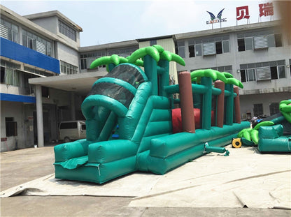 Adult Commercial Tropical Run Inflatable Assault Course BARRYOC09