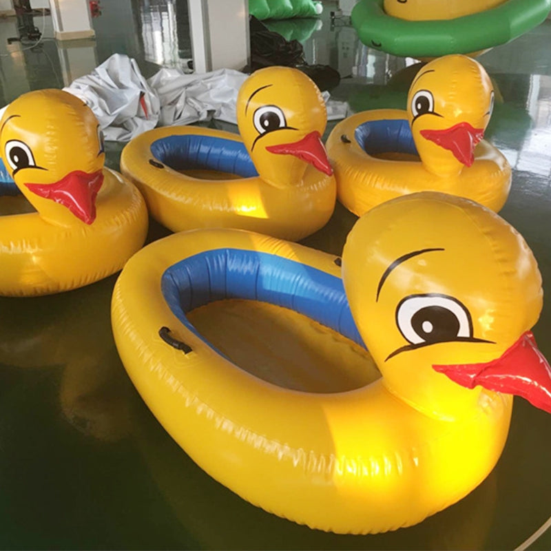 Kid And Adult Water Floats Yellow Duck Inflatable Ride On Toy BARRYPF014