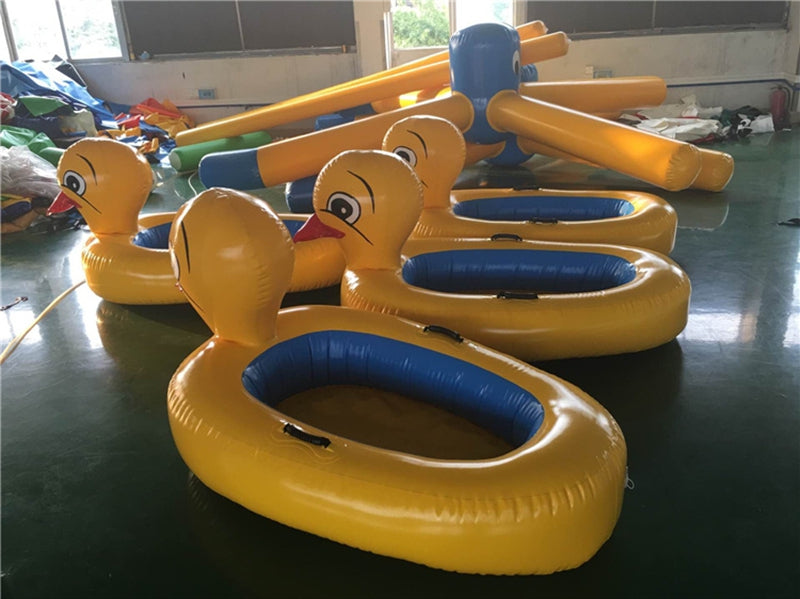 Kid And Adult Water Floats Yellow Duck Inflatable Ride On Toy BARRYPF014