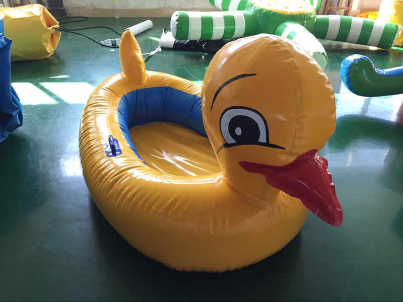 Kid And Adult Water Floats Yellow Duck Inflatable Ride On Toy BARRYPF014