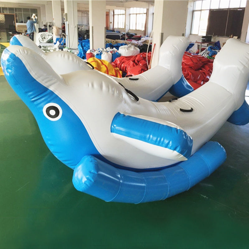 Water Play Equipment Dolphin Inflatable Ride On Animal BARRYPF015