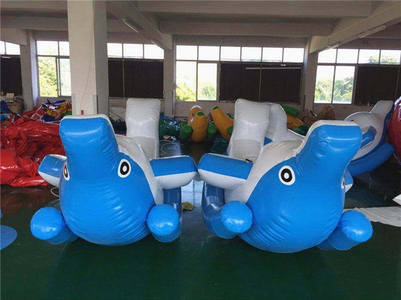 Water Play Equipment Dolphin Inflatable Ride On Animal BARRYPF015