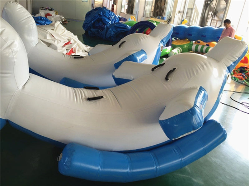 Water Play Equipment Dolphin Inflatable Ride On Animal BARRYPF015