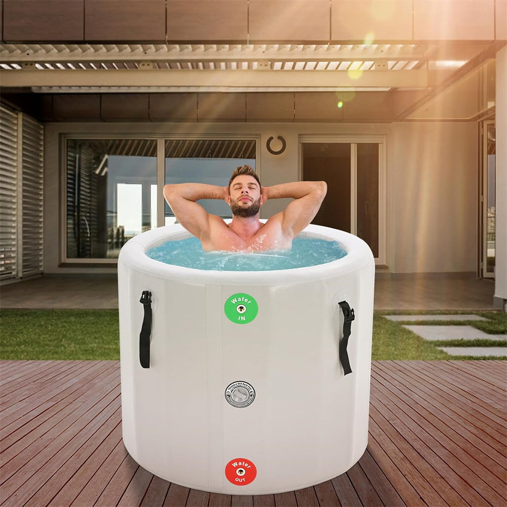 Water Chiller Compatible Round Ice Bath Tub Inflatable Cold Plunge Tub BARRYPOOL012