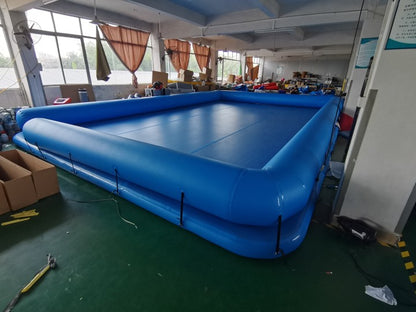 Children'S Swimming Pool Square Double Layer Inflatable Pool For Adults BARRYPOOL06