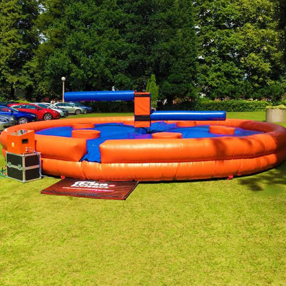 Challenge Inflatable Wipe Out Meltdown Game With Rotative Machine  BARRYSG02