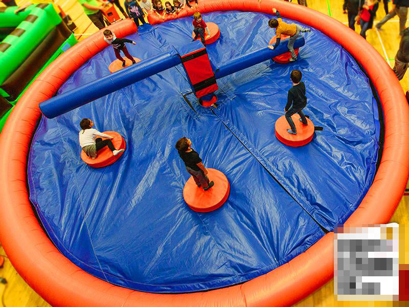 Challenge Inflatable Wipe Out Meltdown Game With Rotative Machine  BARRYSG02