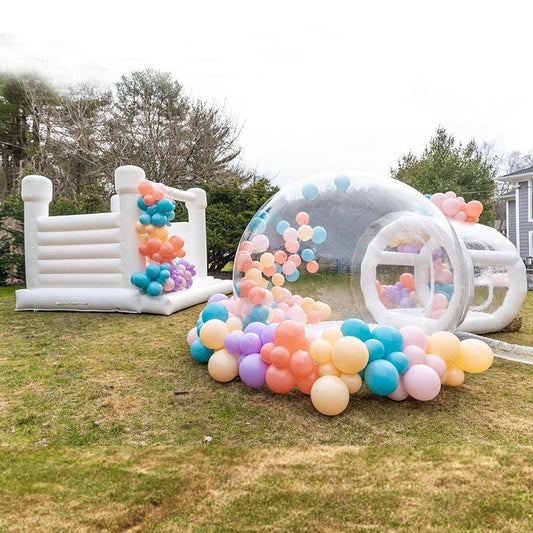 White Jumping House Castle N Inflatable Bubble Tent BARRYTENT07