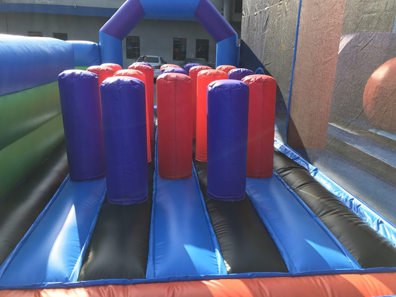 Commercial Giant Purple Bounce Playground Inflatable Theme Park BARRYTP06