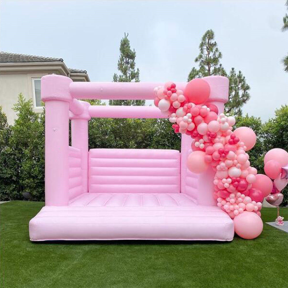 Waterproof PVC Custom Made Wedding Party Event Pink Bounce House BARRYWH019