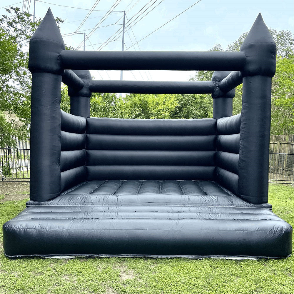 Outdoor Commercial Grade Pvc Kids Jumping House Black Bounce House BARRYWH020