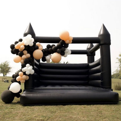 Commercial Soft Play Jumping House Luxury Kids Black Bouncy House BARRYWH021