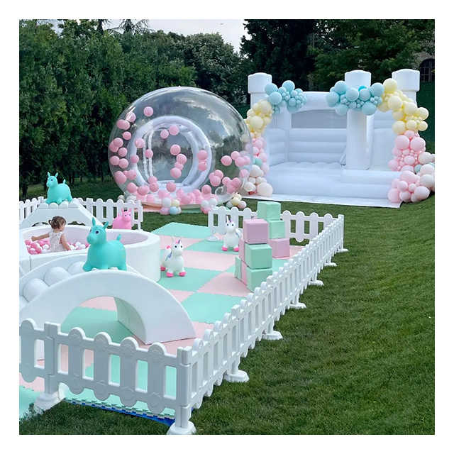 Attractive Inflatable For Wedding Party Jumping Castle And Bubble House BARRYWH025