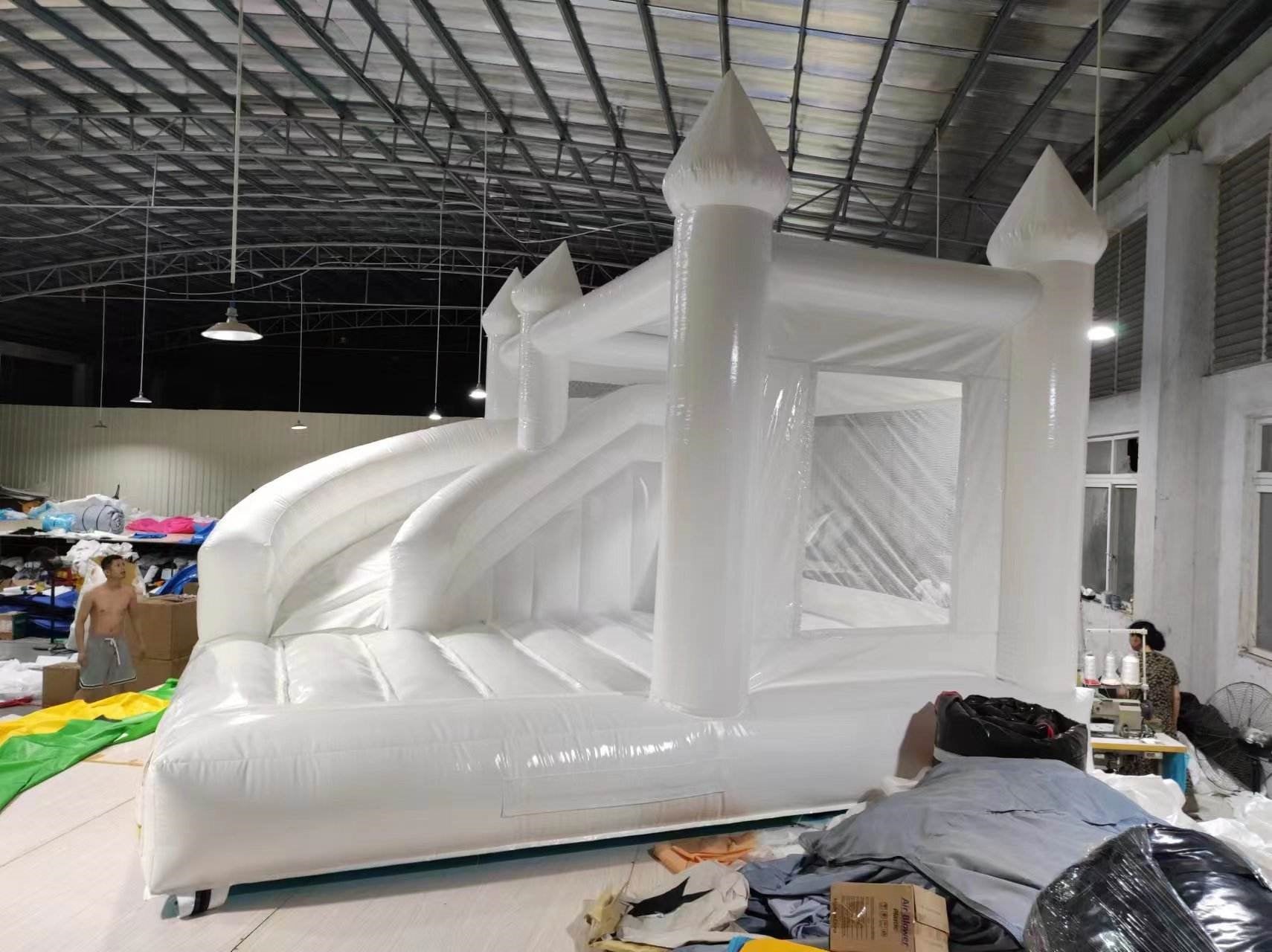 For Adult And Children Jump House Wedding White Bouncy Castle BARRYWH027