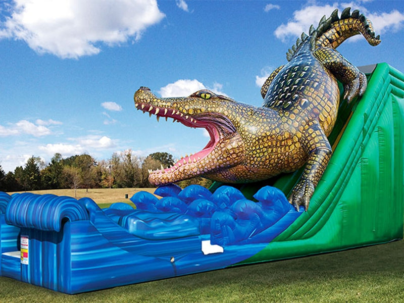 Commercial Pvc Kids Crocodile Inflatable Water Slide BARRYWS013