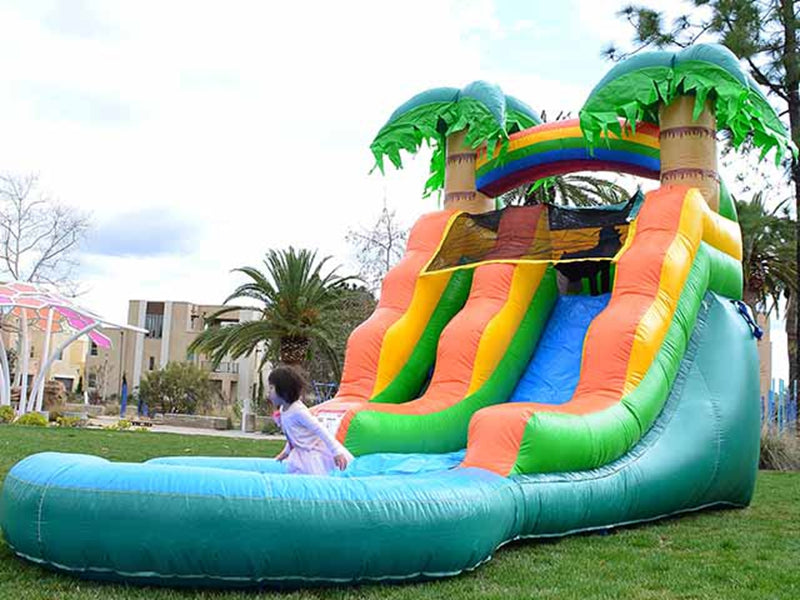 Summer Breeze 13’ Water Slide With Pool Tropical Waterslide BARRYWS015