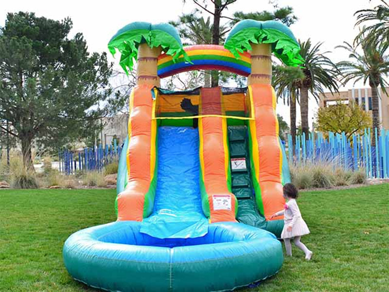 Summer Breeze 13’ Water Slide With Pool Tropical Waterslide BARRYWS015