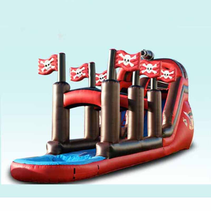 Pirate Ship Slide With Pool Pirate Inflatable Water Slide BARRYWS018