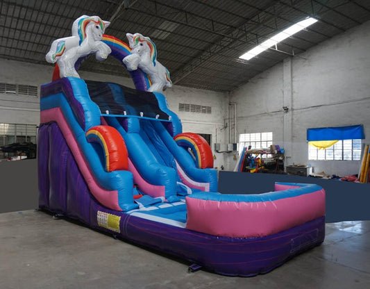 Pink Inflatable Water Slide Unicorn Bounce House With Slide BARRYWS020