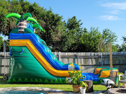 Jungle Kids Inflatable Water Slide With Palm Trees BARRYWS023