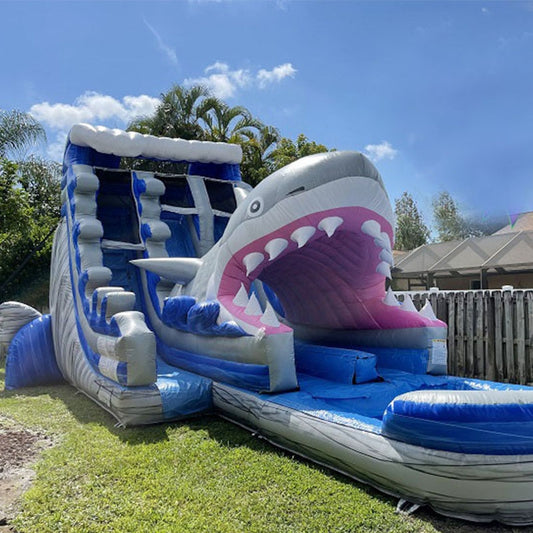 Outdoor Activities Water Inflatable Shark Slide BARRYWS05