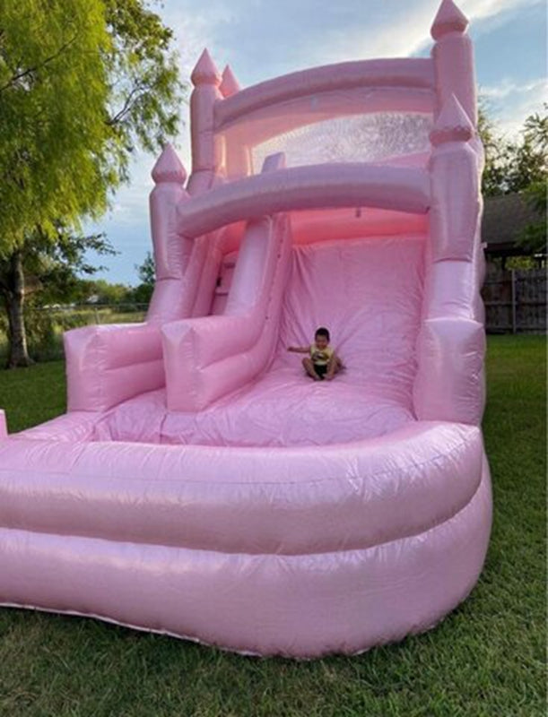 Girl Party Pink Water Slide Inflatable Princess Water Slide BARRYWS07