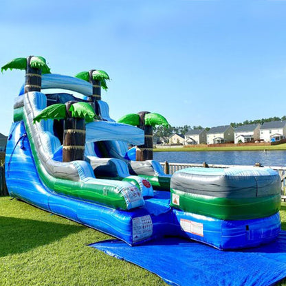 Palm Tree Slip And Slide Palm Tree Inflatable Water Slide BARRYWS08