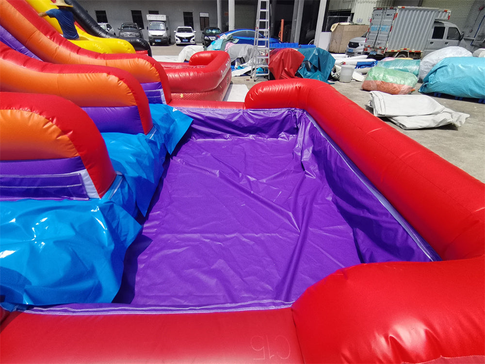 Custom Made Cartoon Theme Inflatable Bounce House And Water Slide BARRYWS33