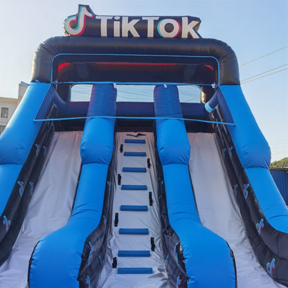  Commercial Tiktok Double Lanes Water Bounce House With Slide BARRYWS34