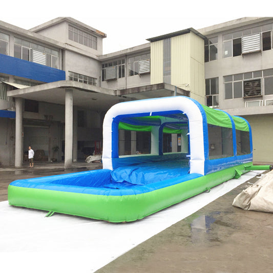  Long Water Slide With Pool Inflatable Slip And Slide With Cover BARRYWS38