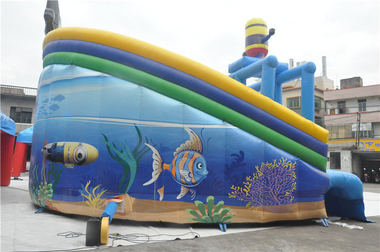 Double Lanes Minions Blow Up Water Slide For Pool BARRYWS40