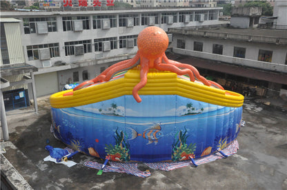  Giant Octopus Waterslide Inflatable Water Slide Into Pool BARRYWS41